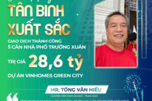 Chúc mừng tân binh HDHomes chốt 5 căn Nhà Phố Trường Xuân tại Vinhomes Green City
