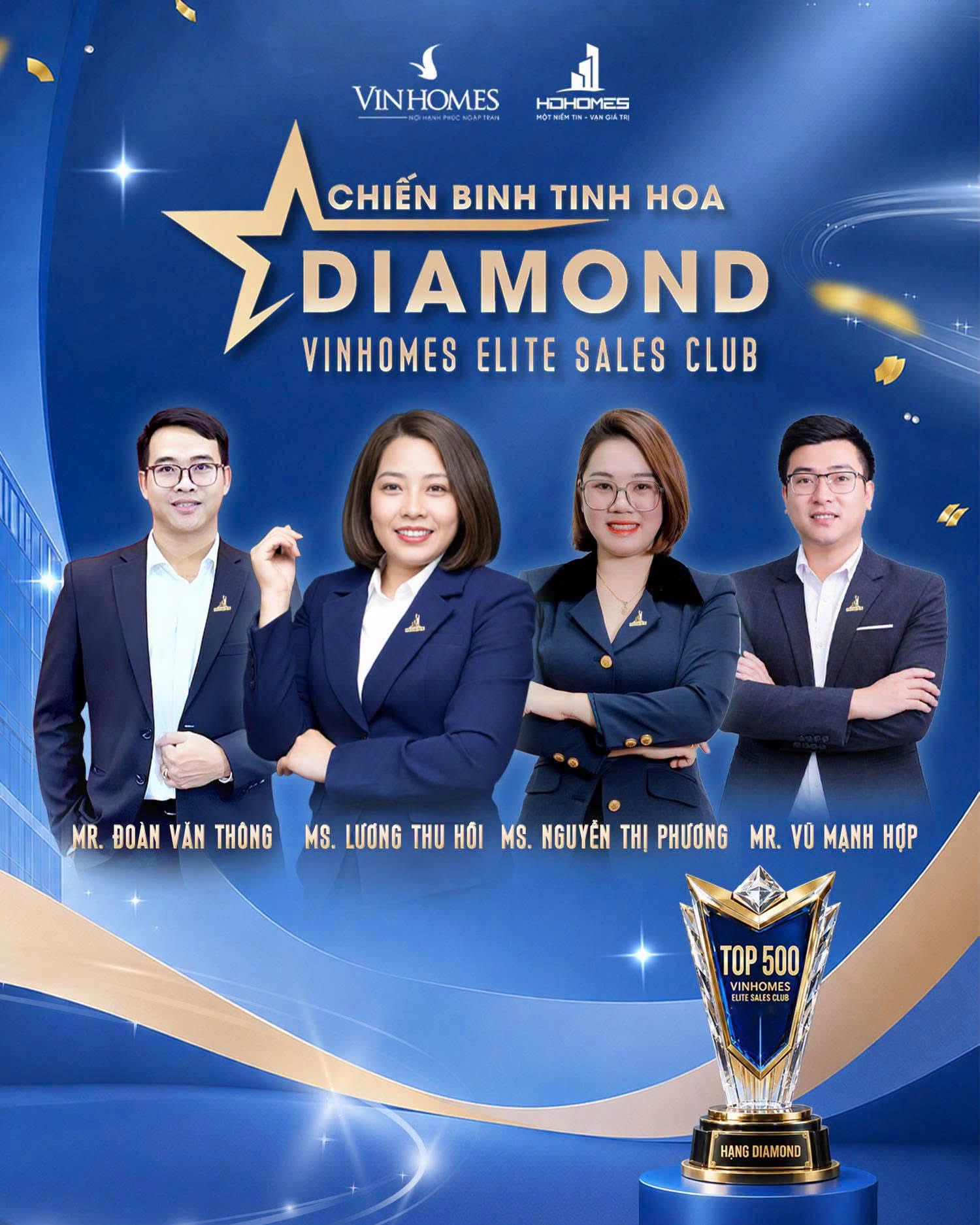 HDHomes tự hào vinh danh 09 chiến binh xuất sắc gia nhập Vinhomes Elite Sales Q2/2026